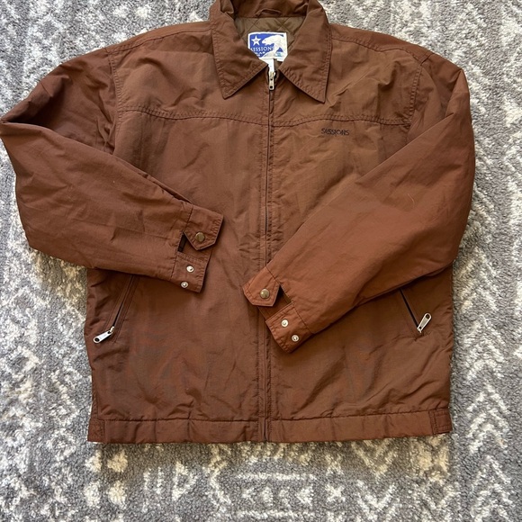SESSIONS POLAR WAER VINTAGE Brown Windbreaker Casual Jacket - Picture 1 of 5